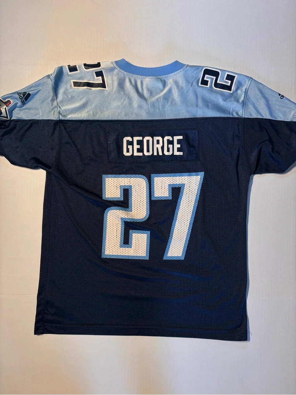 Vtg Adidas Tennessee Titans Eddie George #27 NFL Jersey Youth XL Adult Medium